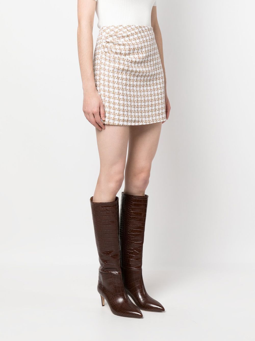 Iro Iro Garna cotton blend silk mini skirt
