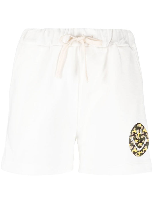 Joshua Sanders Joshua Sanders Smiley logo cotton shorts