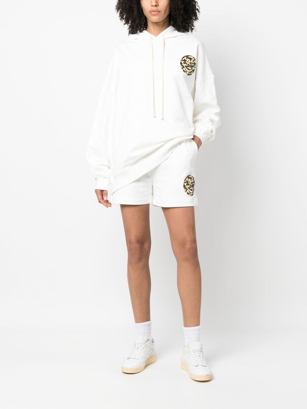 Joshua Sanders Joshua Sanders Smiley logo cotton shorts