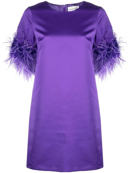 P.A.R.O.S.H. Feathered mini dress