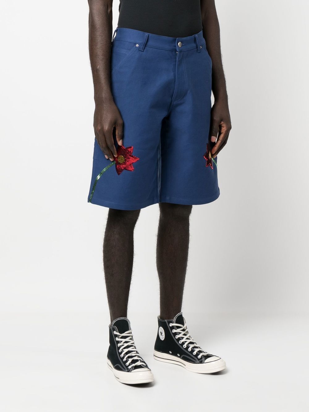 Sky High Farm Workwear Sky High Farm Workwear Embroidered denim shorts