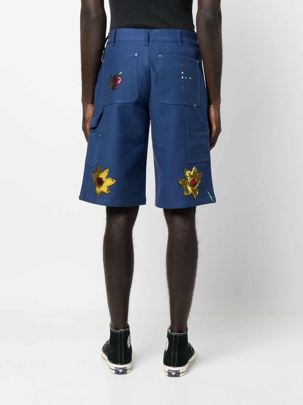 Sky High Farm Workwear Sky High Farm Workwear Embroidered denim shorts