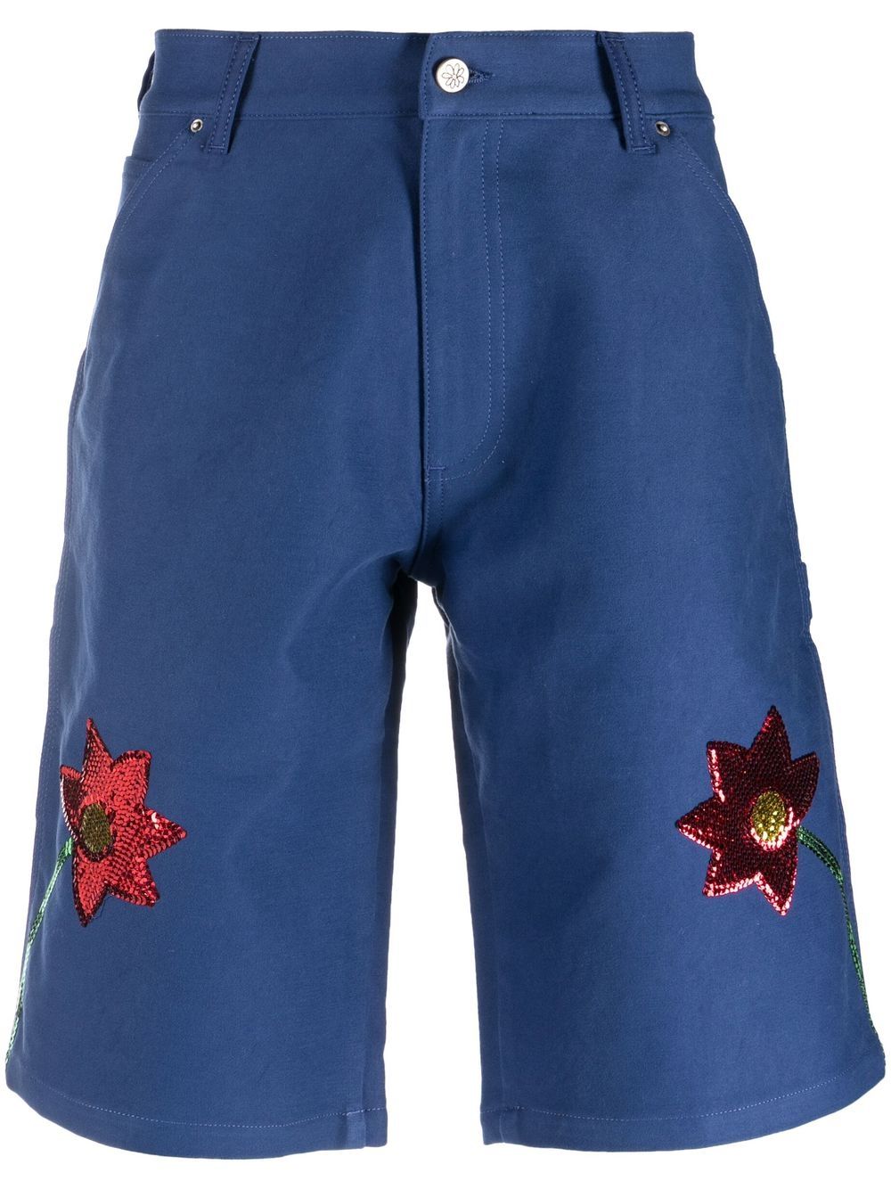 Sky High Farm Workwear Sky High Farm Workwear Embroidered denim shorts