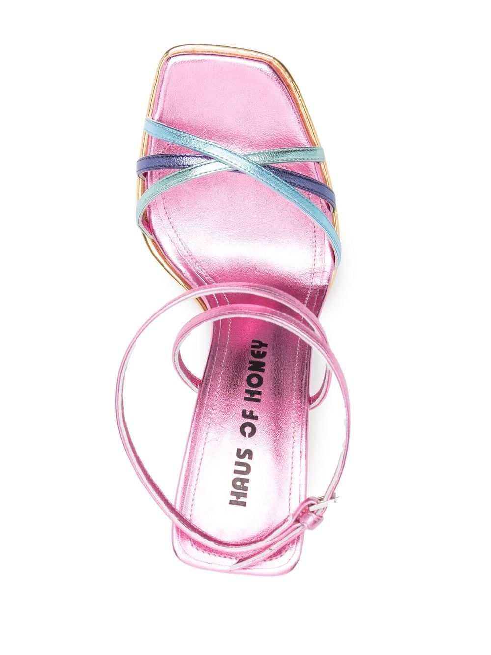 Haus Of Honey Haus Of Honey Wannabe Mirror Leather Sandals