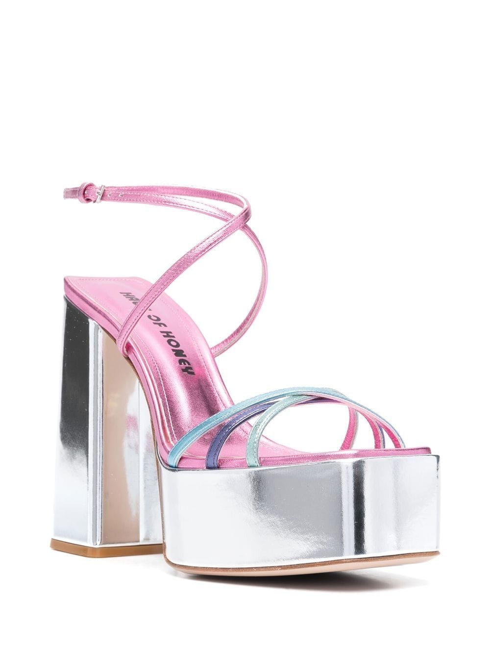 Haus Of Honey Haus Of Honey  Wannabe Mirror Leather Sandals