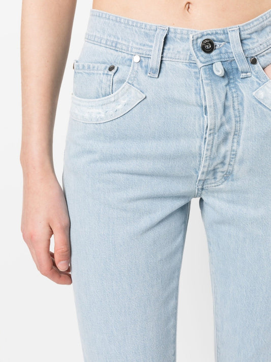 032C Patchwork organic cotton jeans