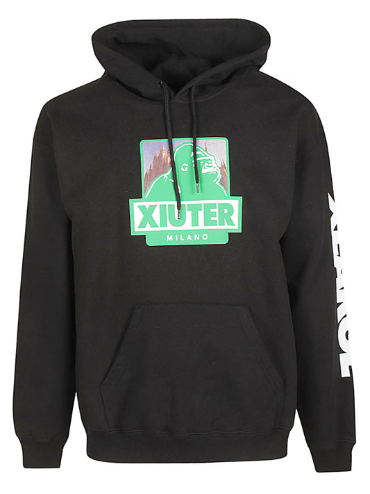 Iuter Iuter Printed cotton hoodie