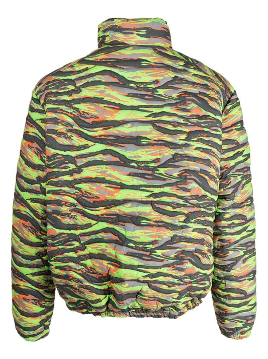 Erl Printed quilted down jacket