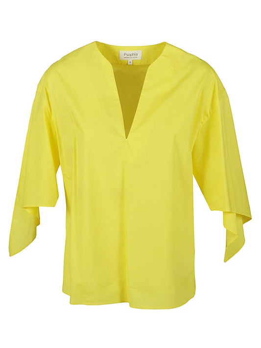 Psophia Psophia Cotton v-neck top
