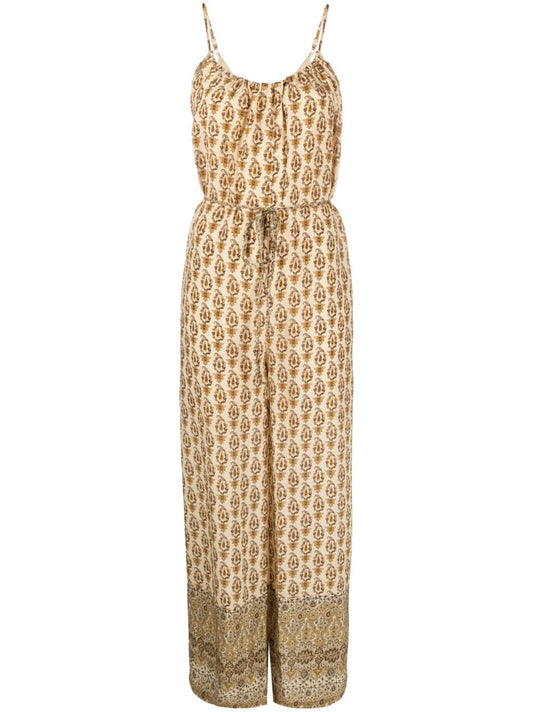 Gold Hawk Gold Hawk Printed silk jumpsuit