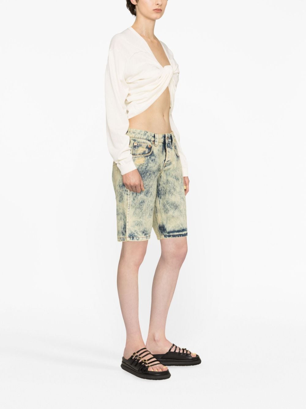 Vaquera Vaquera Denim split shorts