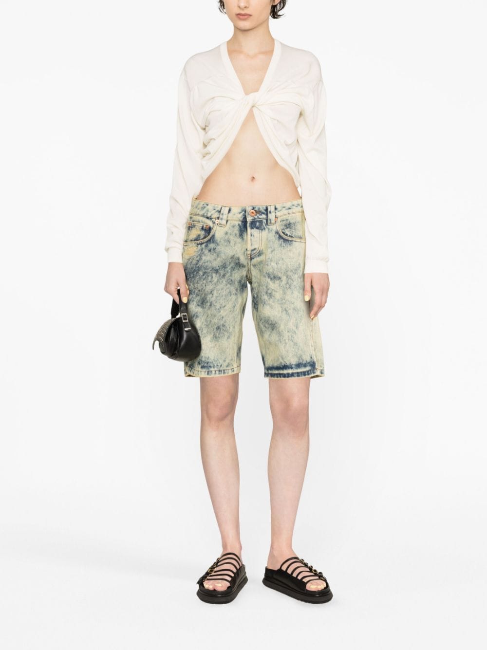 Vaquera Vaquera Denim split shorts