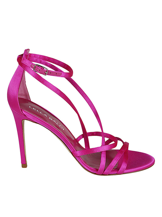 Lella Baldi Lella Baldi  fuchsia satin sandals