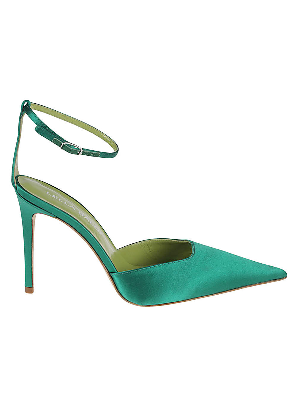 Lella Baldi Lella Baldi Green Satin Pumps