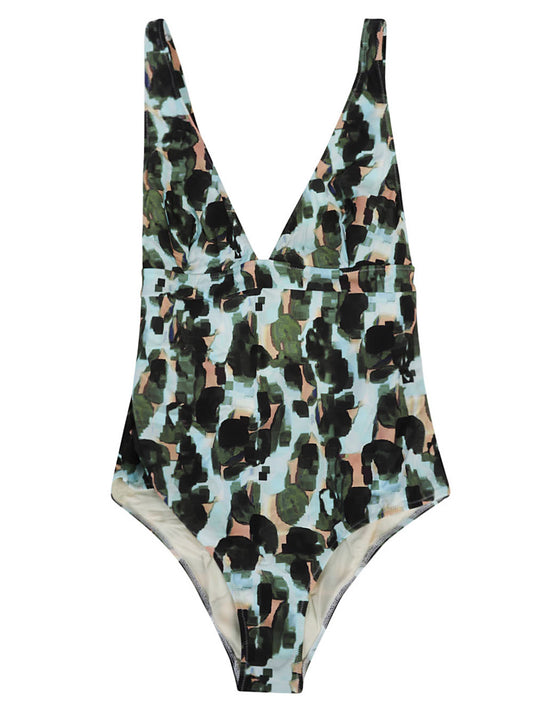Feel Me Fab Feel Me Fab Crossy printed one-piece swimsuit