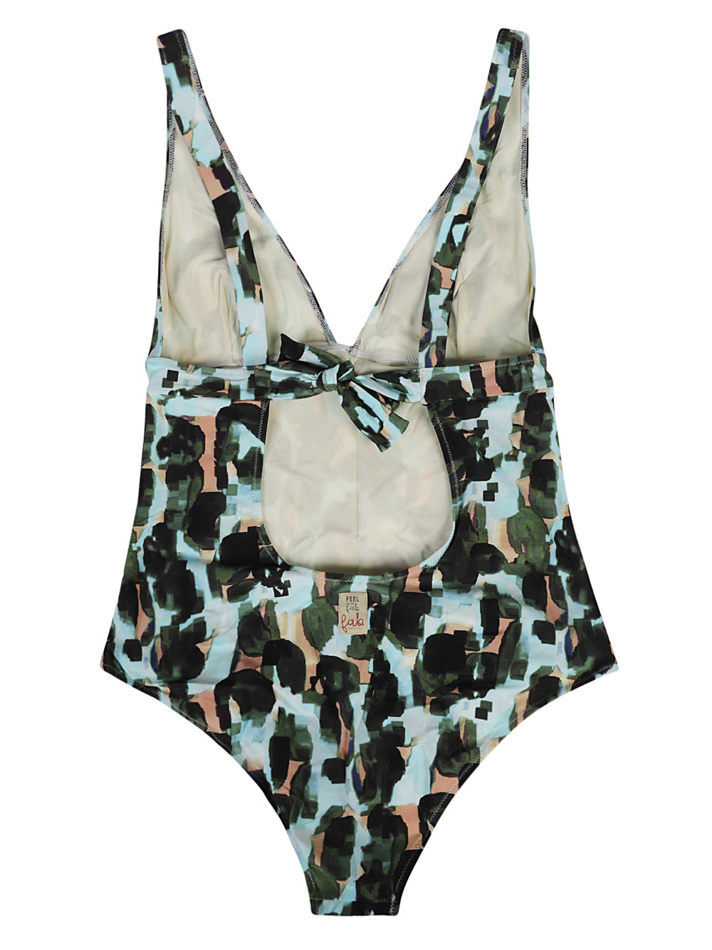 Feel Me Fab Feel Me Fab Crossy printed one-piece swimsuit