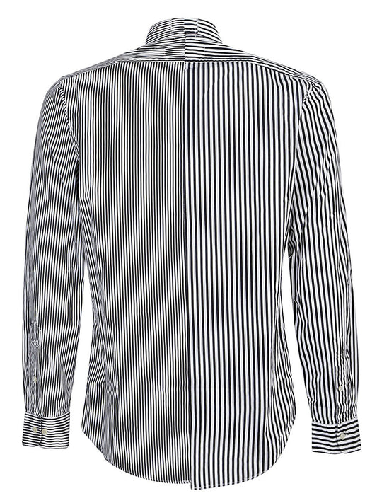 E.L.V. Denim Contrast striped cotton shirt