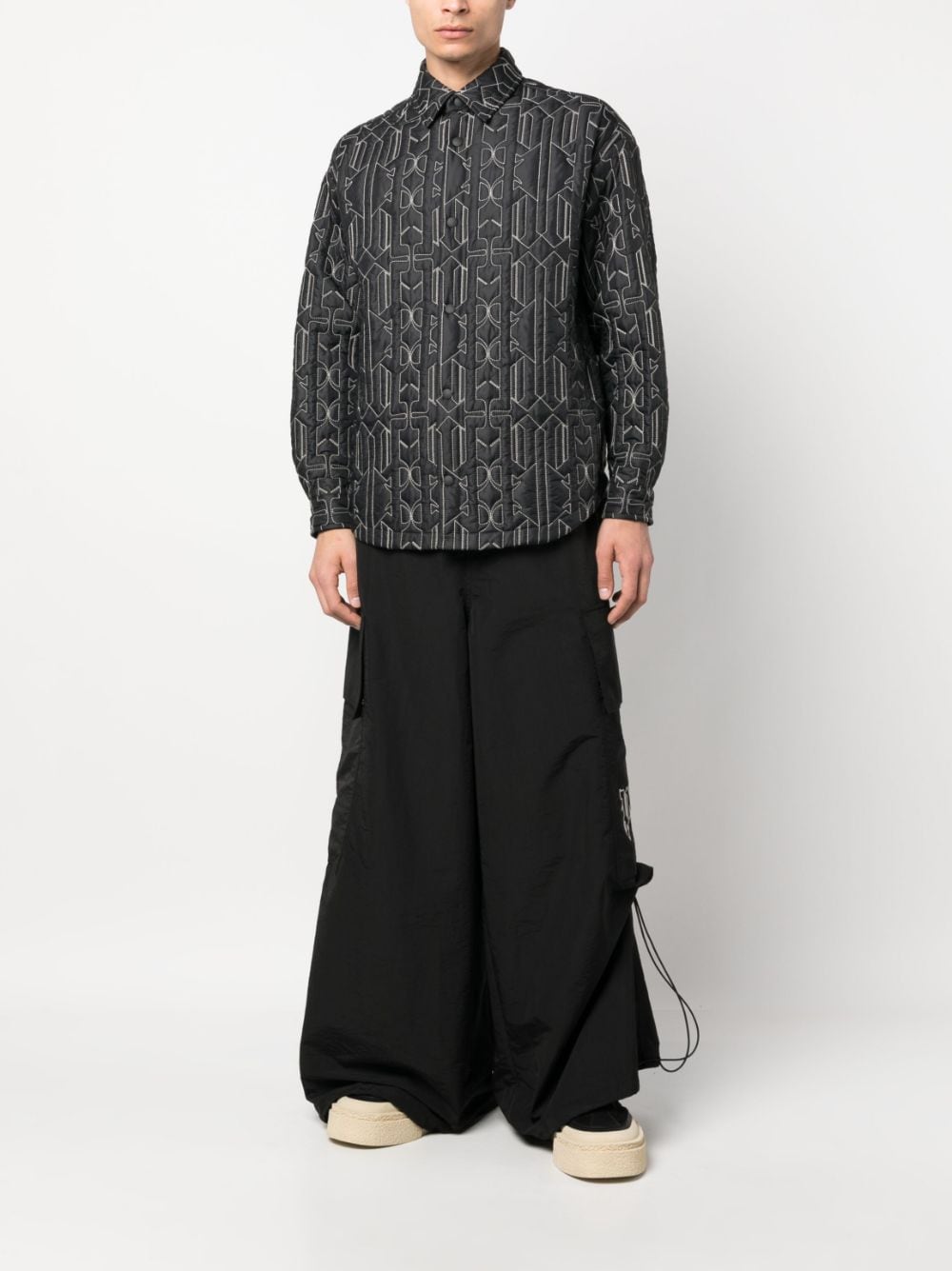 Palm Angels Monogram quilted overshirt