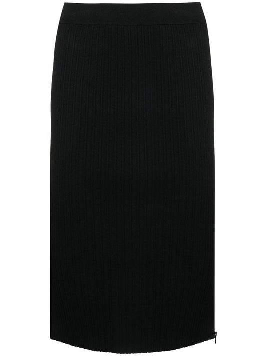 Tom Ford Zipped ribbed silk skirt