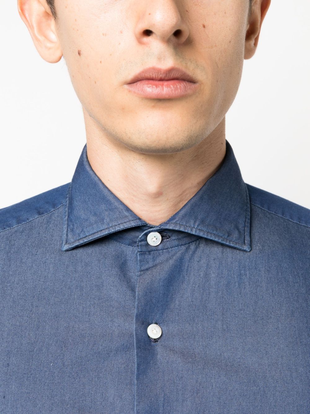 Finamore 1925 Napoli Finamore 1925 Napoli Regular fit denim shirt