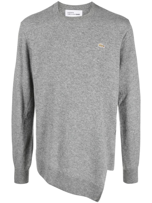 Comme Des Garcons Comme Des Garcons x Lacoste Asymmetric Wool Sweater