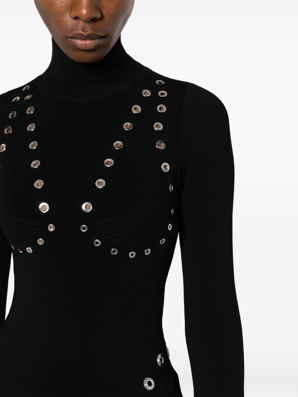 كنزة صوفية من الفيسكوز برقبة عالية ماركة Off White