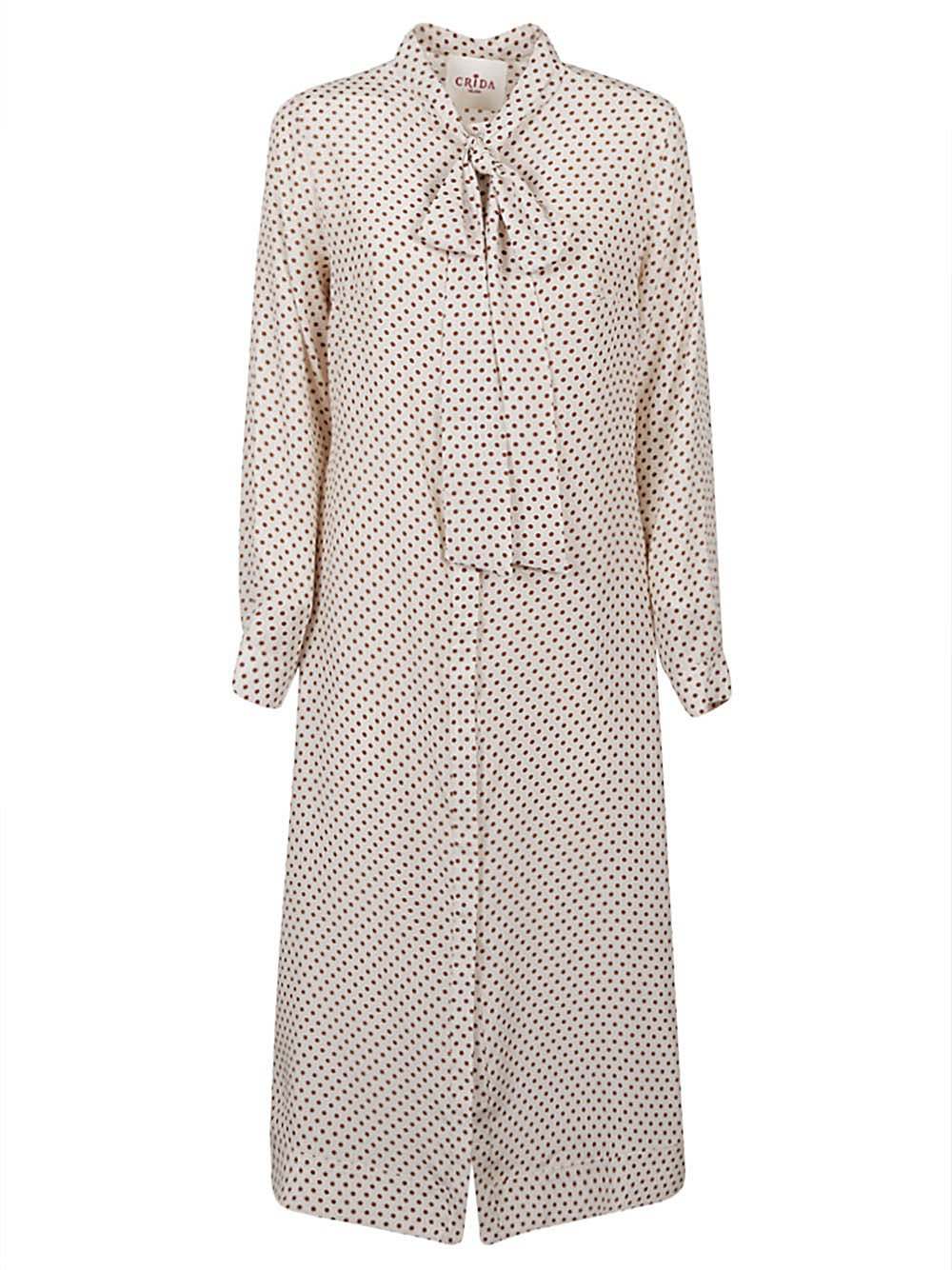 Crida Crida Polka dot silk midi dress