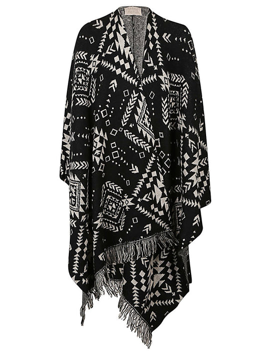 Tooco Tooco Ethnic print jacquard cardigan