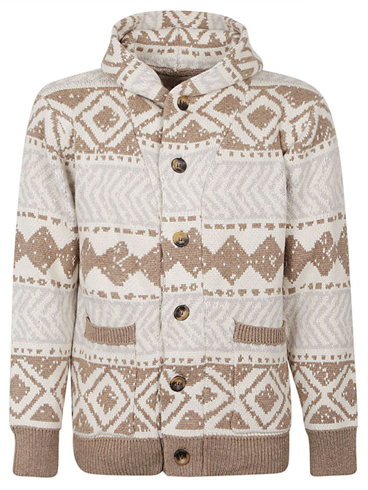 Tooco Tooco Ethnic print cardigan
