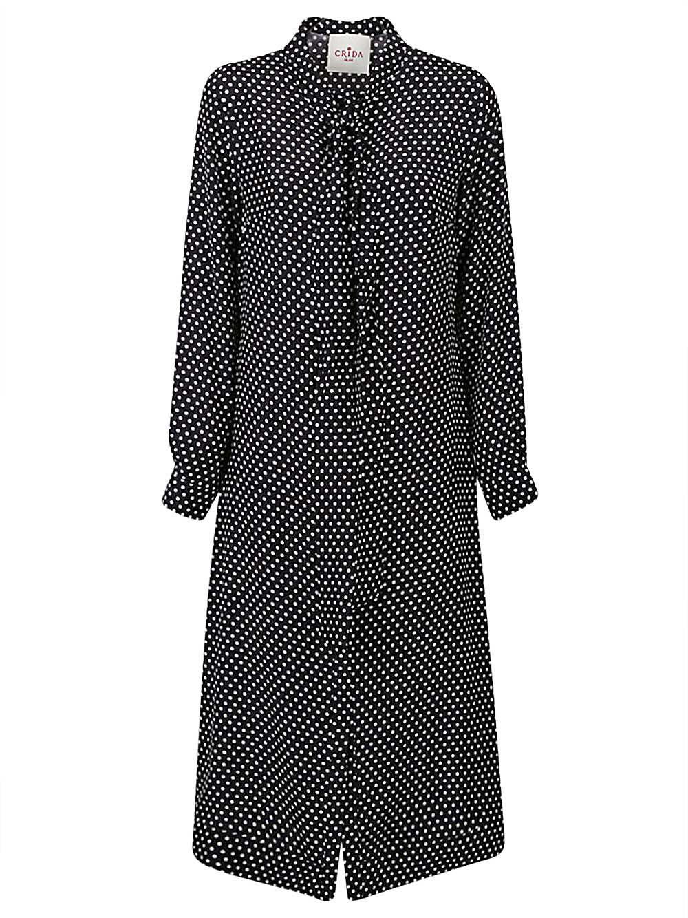 Crida Crida Polka dot silk midi dress