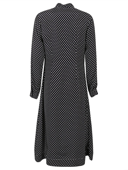 Crida Polka dot silk midi dress
