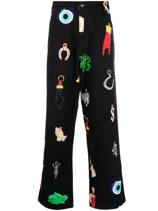 Sky High Farm Workwear Sky High Farm Workwear Printed denim jeans