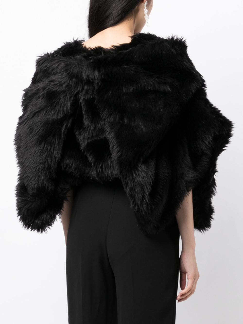 Comme Des Garcons Comme Des Garcons Fur-design cropped blouse