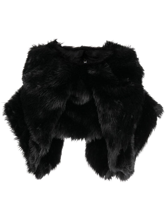 Comme Des Garcons Comme Des Garcons Fur-design cropped blouse