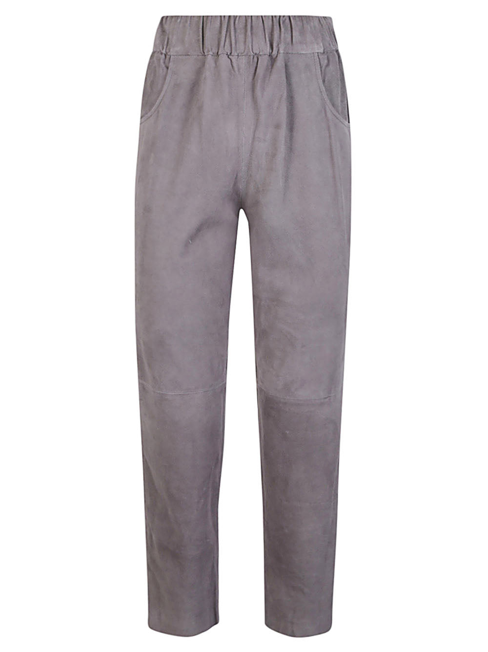 Via Masini 80 Via Masini 80 Elastic waist suede trousers