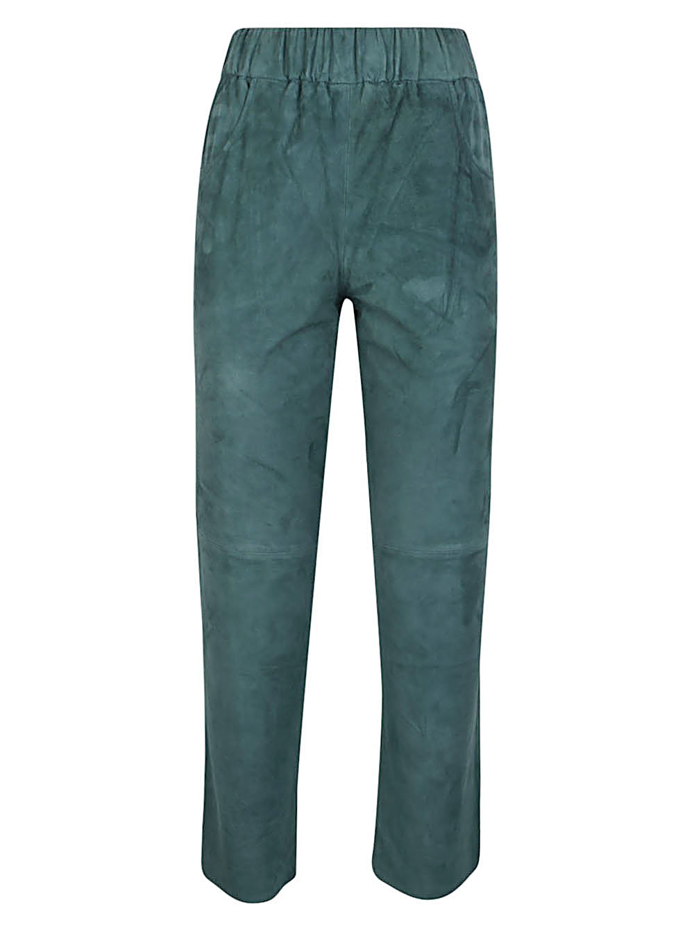 Via Masini 80 Via Masini 80 Elastic waist suede trousers