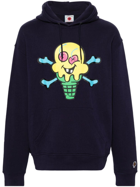 Icecream Icecream Cones&Bones printed hoodie