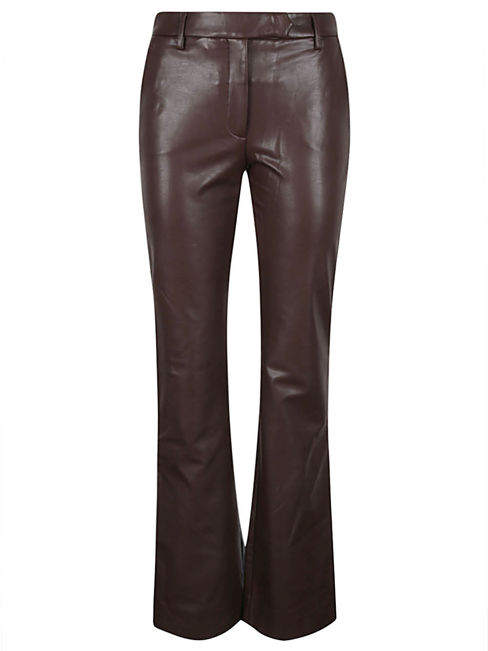 True Royal True Royal Faux leather flared trousers