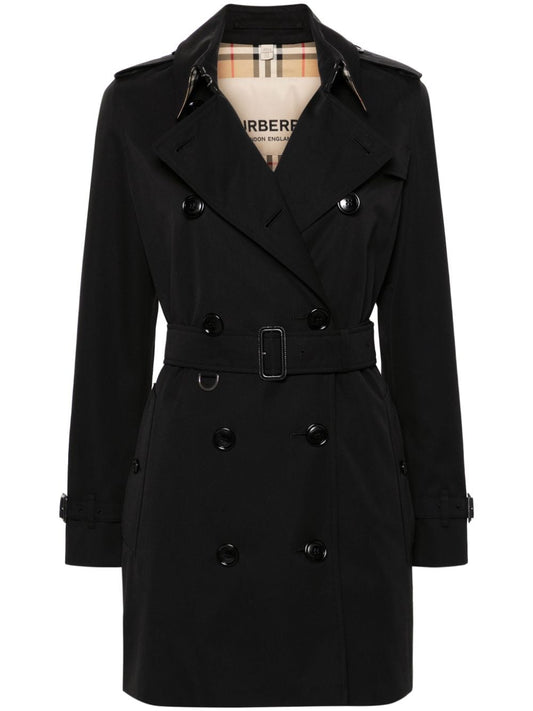 Burberry Vintage Check-pattern lining mid-length Kensington cotton trench coat