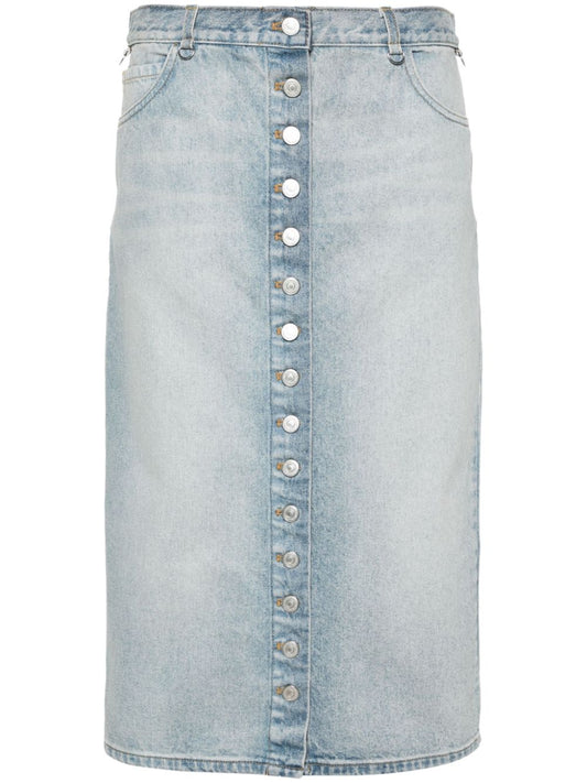 Courreges Pre Denim midi skirt