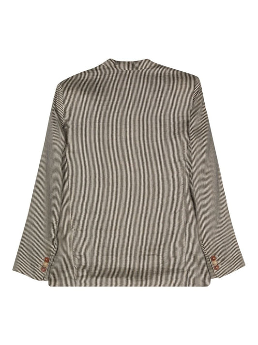 Alysi Striped single-breasted jacket