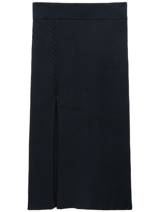 Filippa K Filippa K Conscious Criteria page Cable knit asymmetrical skirt