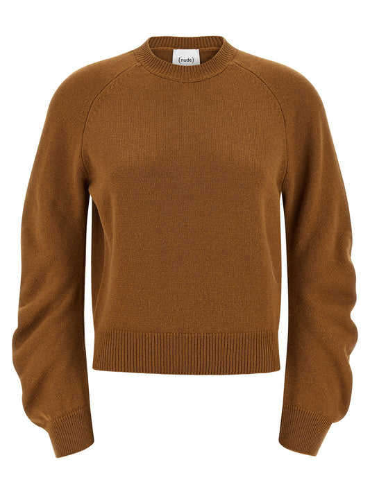 Nude Curved Sleeve Sweater