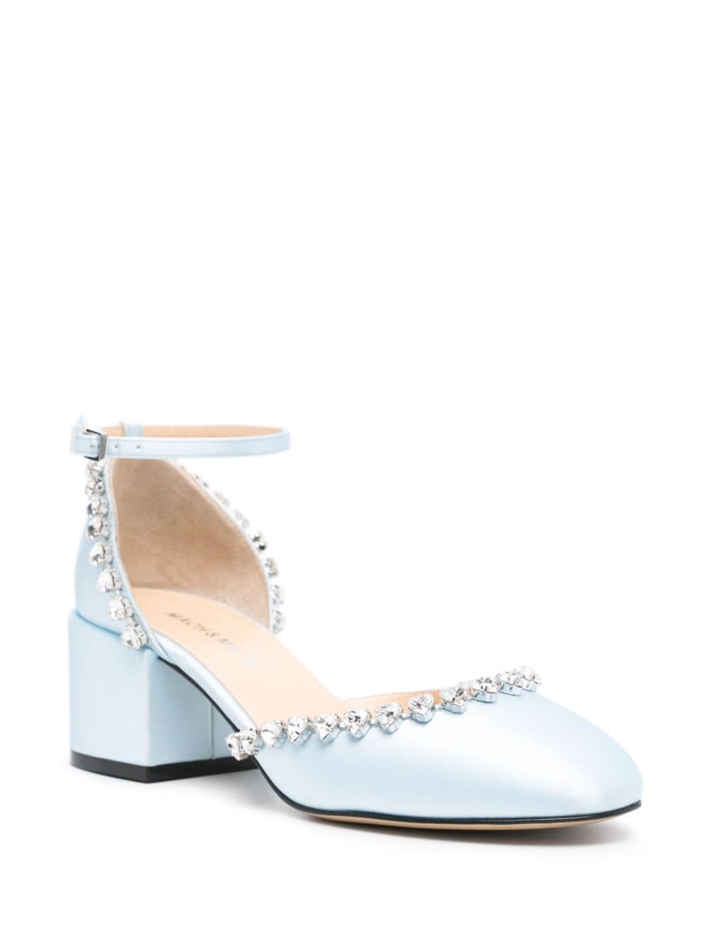 Mach & Mach PRE Mach & Mach PRE Mach & Mach Audrey Satin Crystal Embellished Pumps