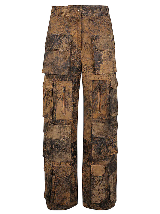 Fermas.Club Fermas.Club Leather cargo trousers