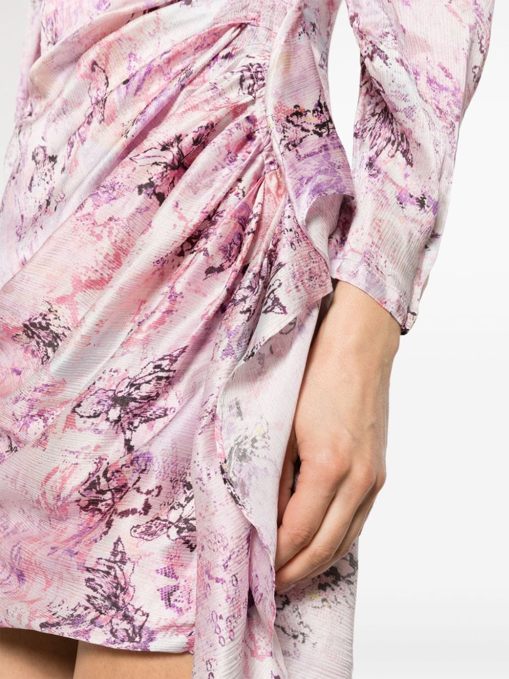 Iro Iro Floral print silk short dress