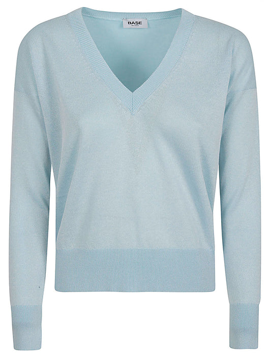 Base Base Cotton blend v-neck sweater