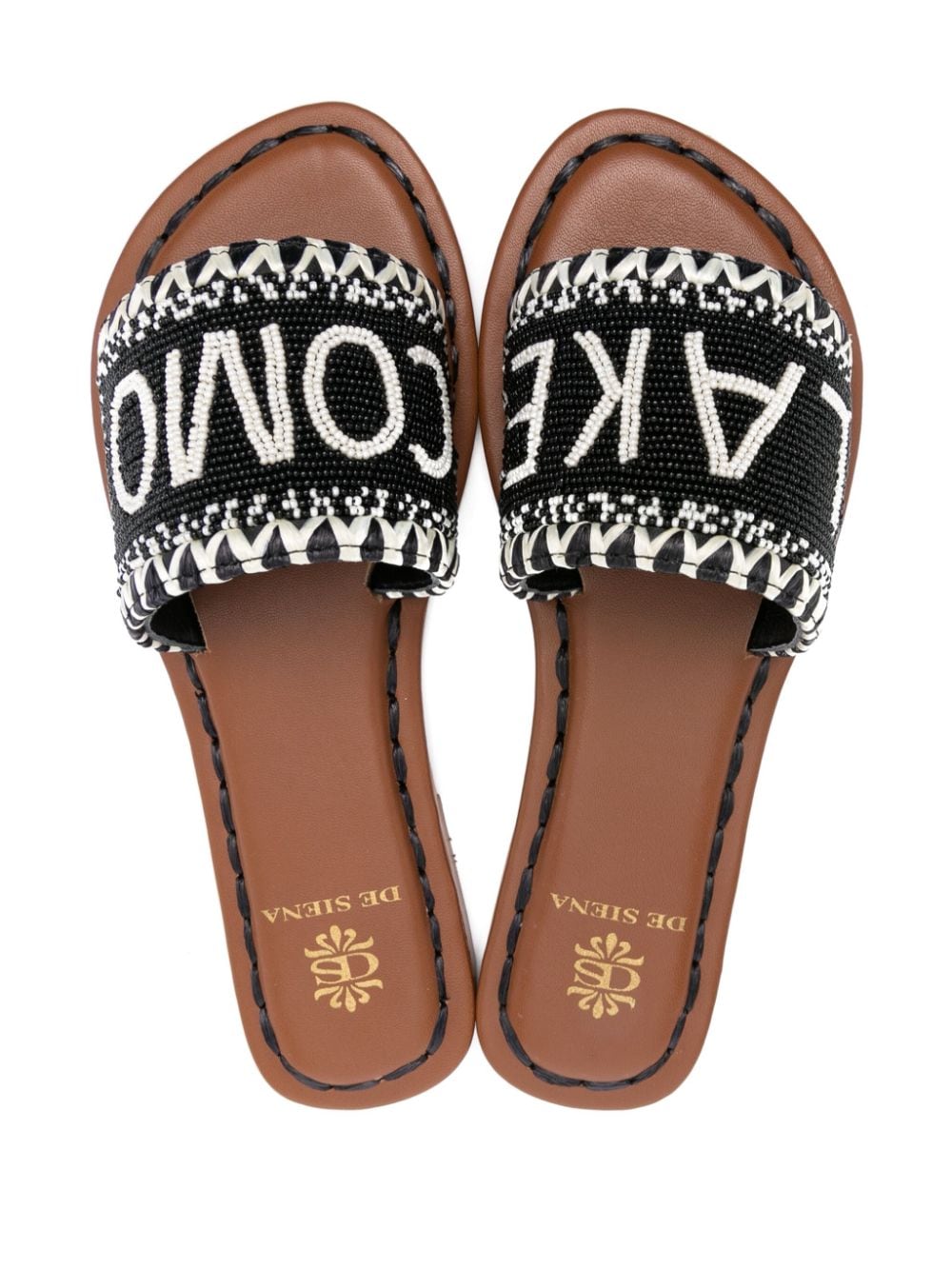 De Siena De Siena Lake Como Beads Flat Sandals.