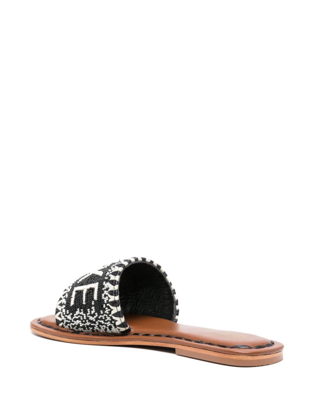 De Siena De Siena Lake Como Beads Flat Sandals.