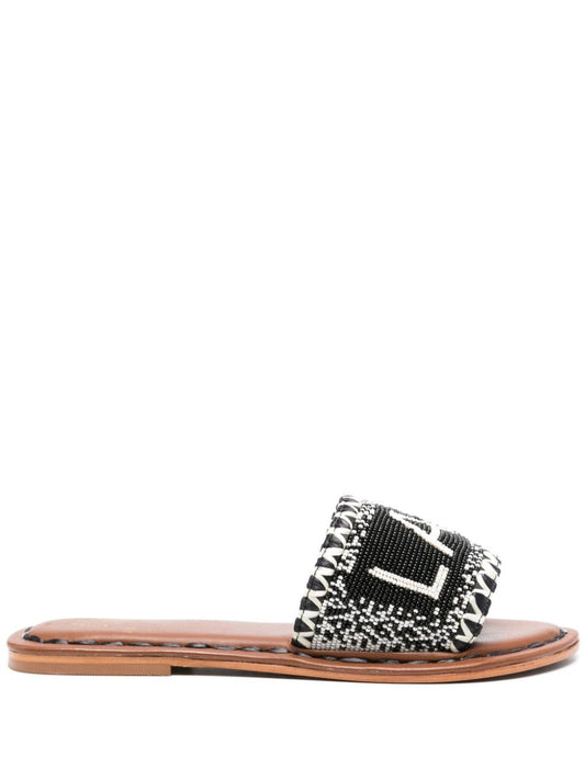 De Siena De Siena Lake Como Beads Flat Sandals.